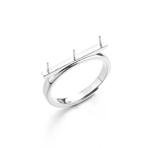 Balance signature ring mounting in sterling silver 925