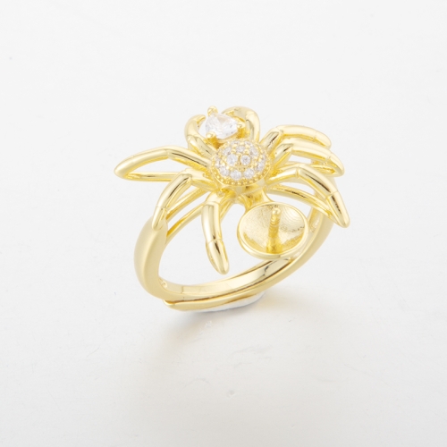 spider design Ring mounting for pearl in 925 sterling silver