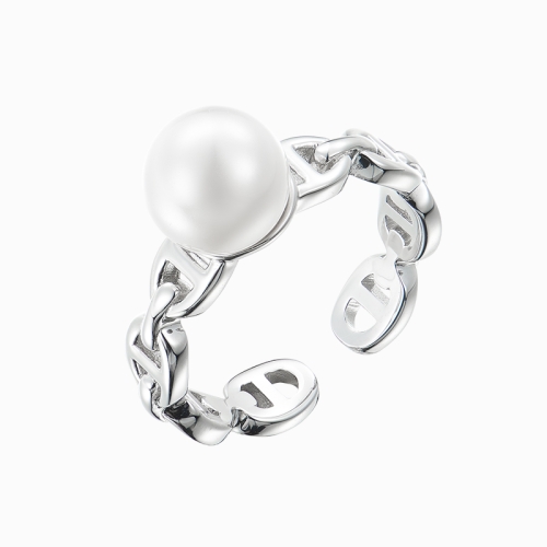 pignose design ring mounting in 925 Sterling silver for pearl
