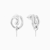 Spiral Statement Drop Earring in 925 Sterling Silver for pearl