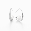 925 Sterling Silver Open Waterdrop Hook Pearl Earrings Mounting for 7mm pearl