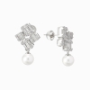 Square geometric Hanging Earring Accessory for 9.5-10mm pearl