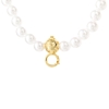 floral pearl clasp & pendant setting for string of pearls in 925 sterling silver