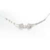 925 Sterling Silver pave cubic zircon necklace mounting for pearl