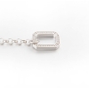 geometric necklace fitting with cubic for pearl in 925 sterling silver
