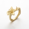 Simple Style flower open Ring Fitting with Freshwater Pearl