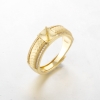 Vintage Weave pattern wide band ring setting for 12mm pearl