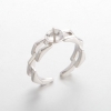 black Chain-Link ring mounting for 10mm pearl