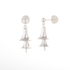bell shape polish finished dangle earring setting in 925 sterling silver