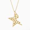 star shape necklace mounting for pearls in 925 silver