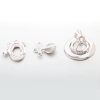 saturn shape necklace clasp mounting for pearls in 925 silver