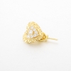 vintage design heart shape pendant fitting pave  CZ & pearl for necklace