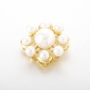 vintage style floral brooch&clasp square shape Fitting for pearls in 925 Sterling Silver
