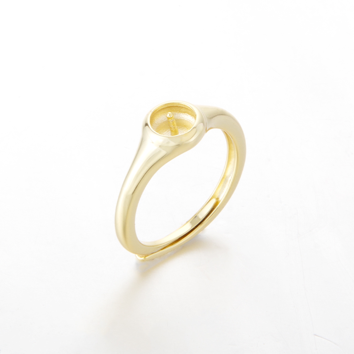 vintage minimalist style ring base for 5.5mm freshwater pearl