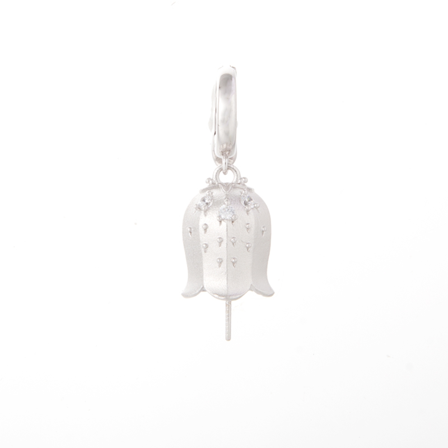 Lily of the Valley shaped bell pendant Fitting for pearl in 925 Sterling Silver fashion jewelry